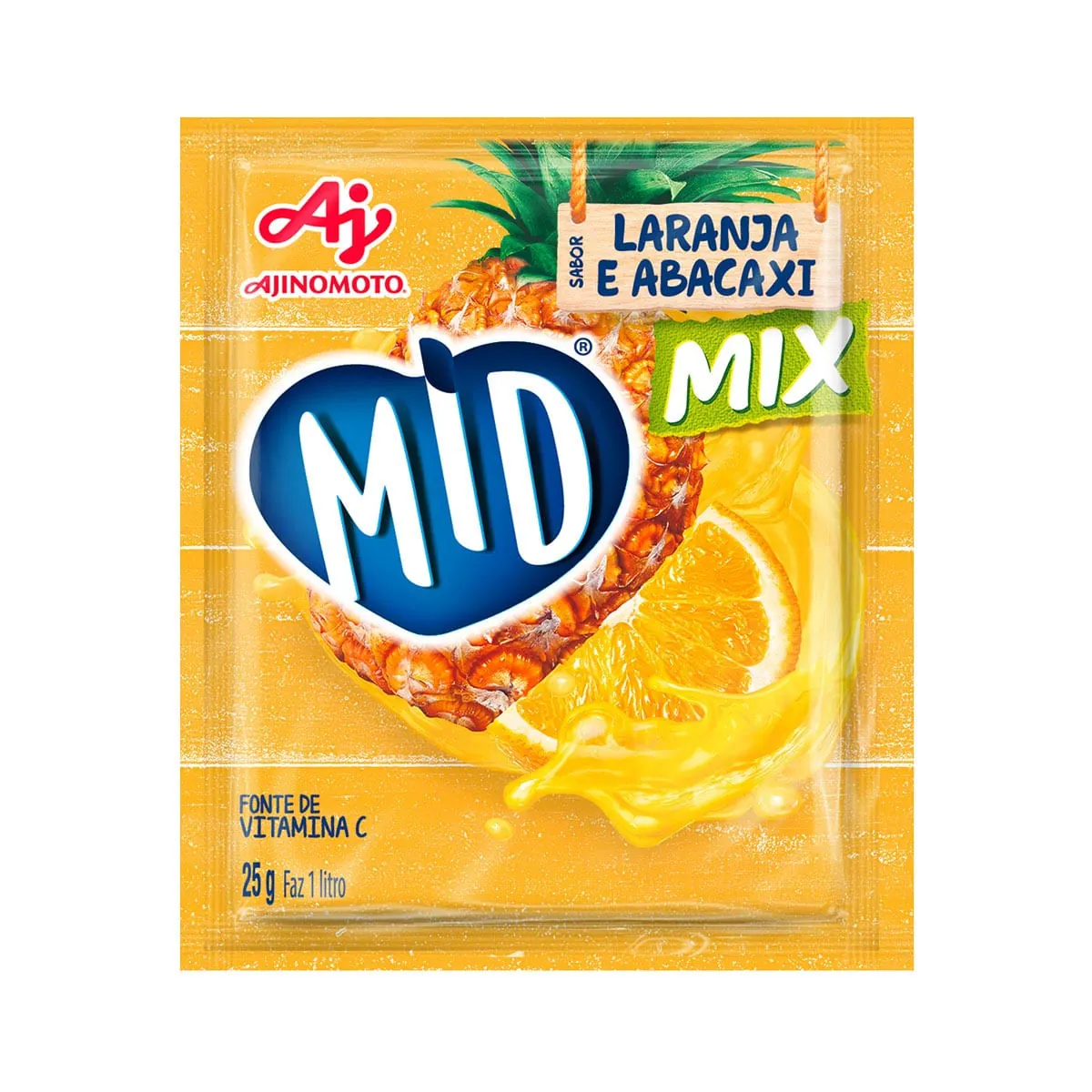 Refresco em Pó Mid Laranja com Abacaxi 25g