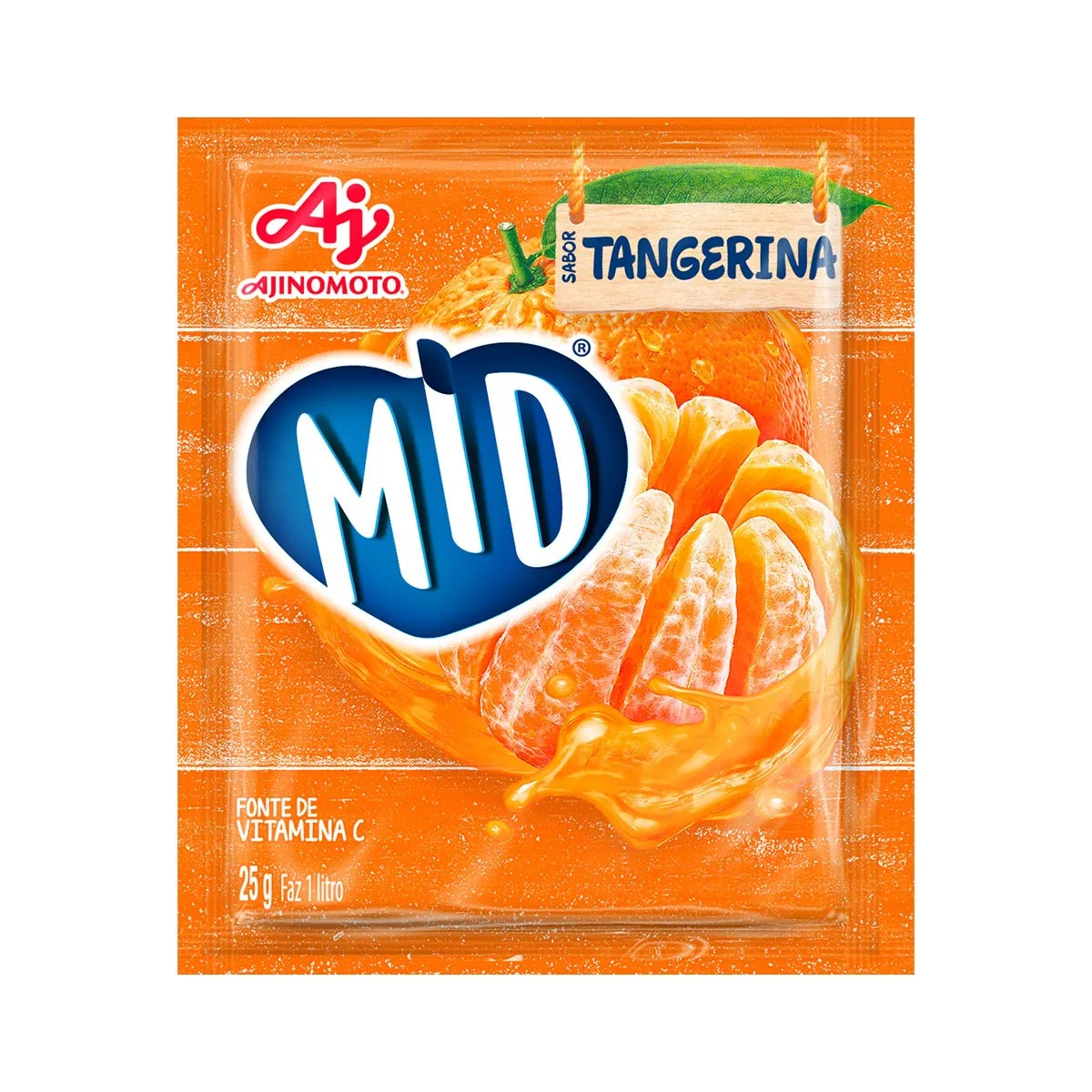 Refresco em Pó Mid Tangerina 25g