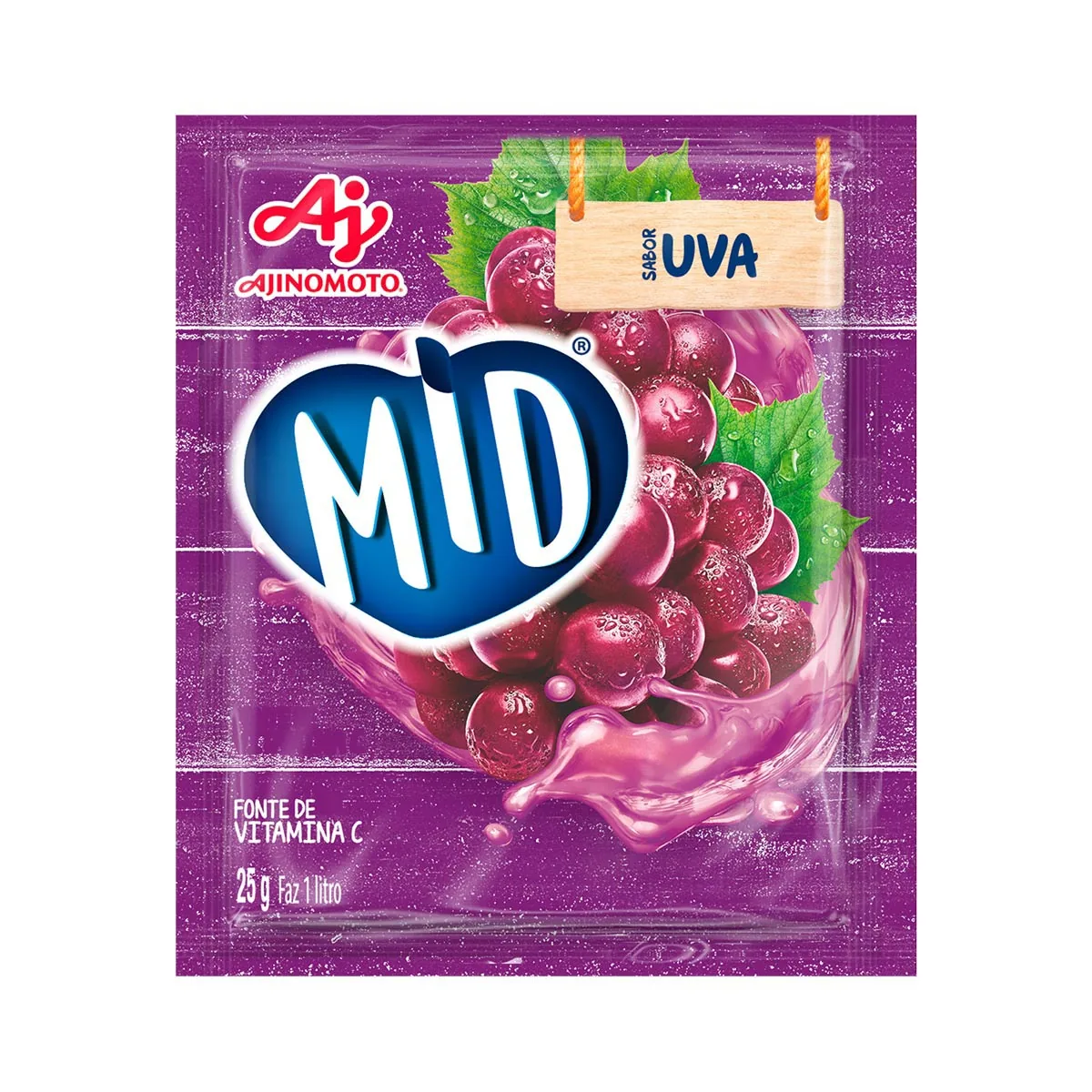 Refresco em Pó Mid Uva 25g
