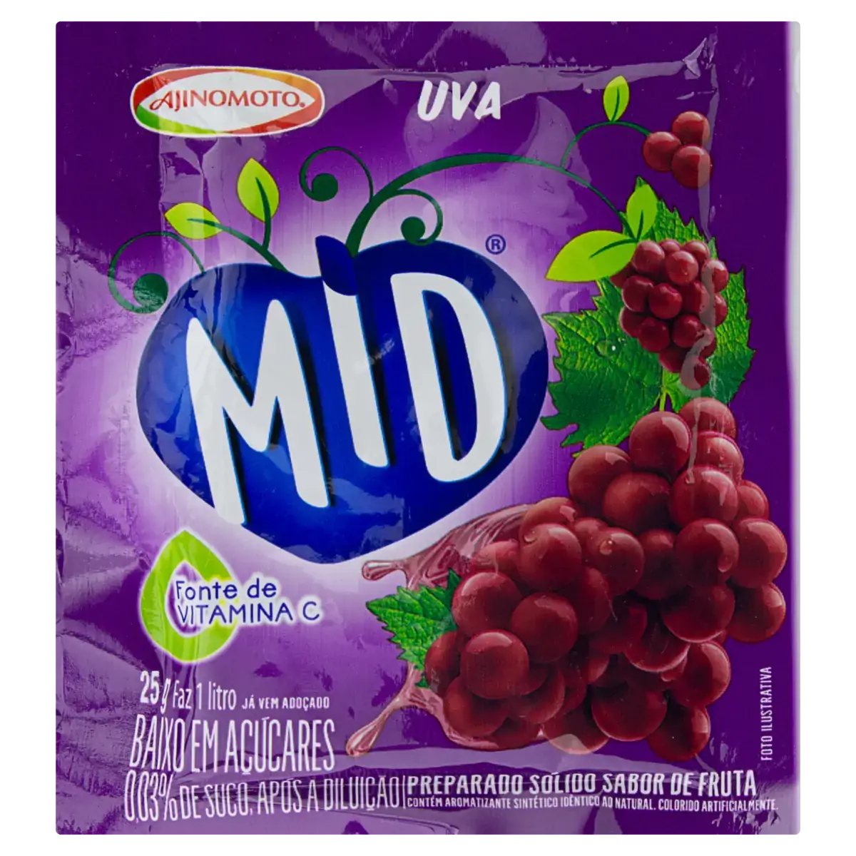 Refresco Em Po Mid Uva 25gr