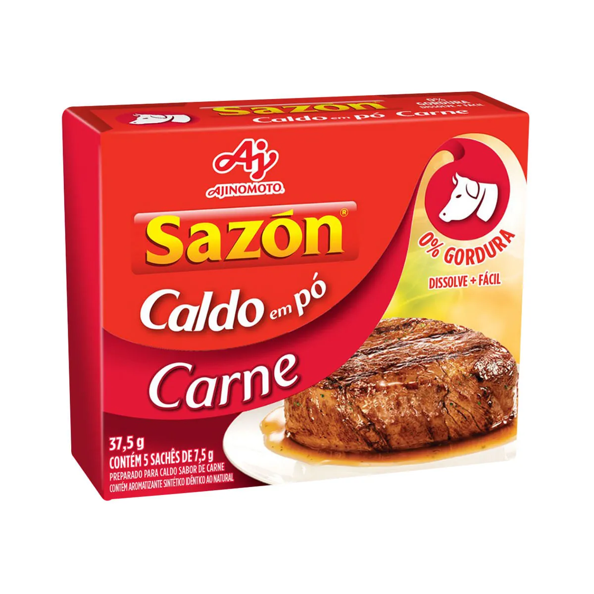 Caldo em Pó de Carne com Sal Sazon 37,5g