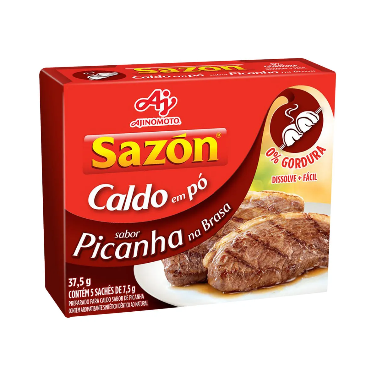 Caldo em Pó de Picanha com Sal Sazon 37,5g