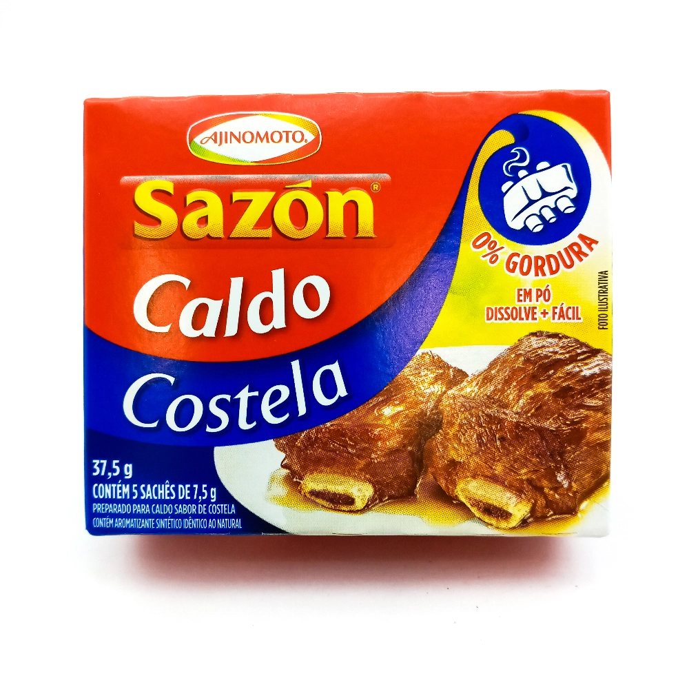 Caldo Pó Costela Sazón Caixa 37,5g 5 Unidades