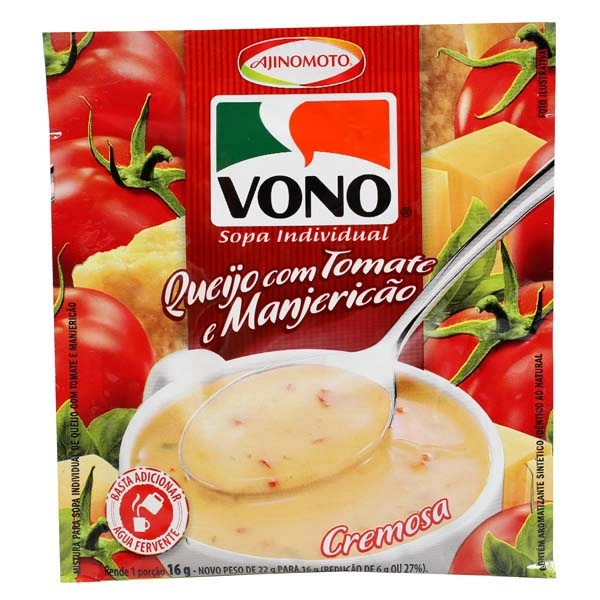 Sopa Vono Queijo/tomate/manjericao 16gr