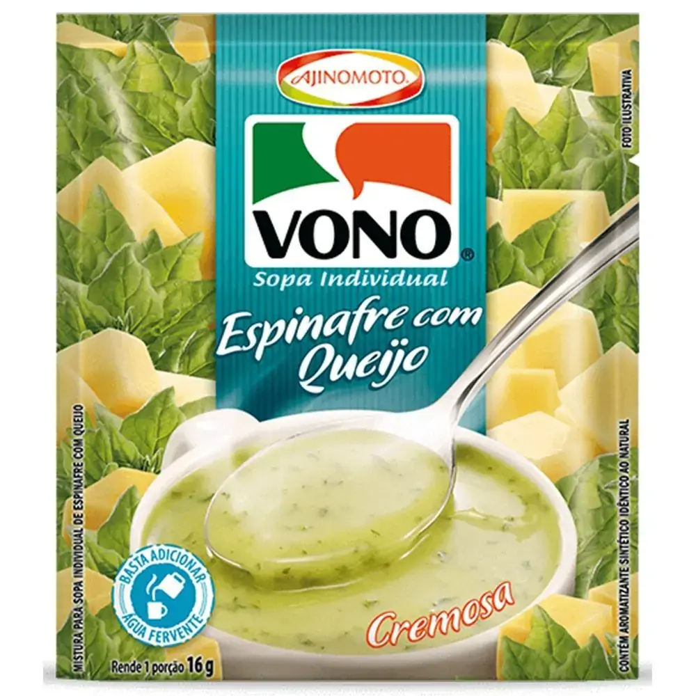 Sopa Vono Espinafre C/queijo 23x16gr