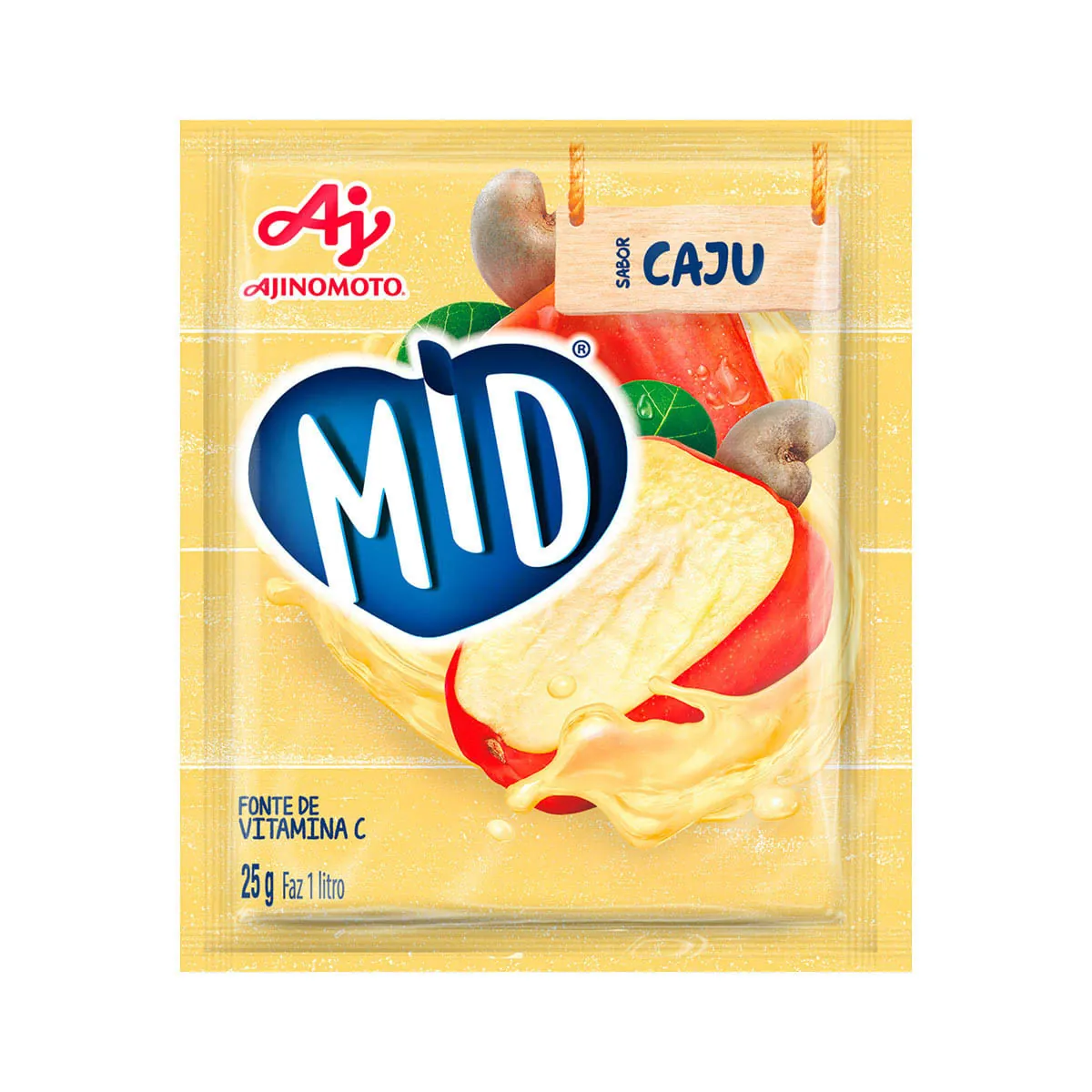 Refresco em Pó Mid Cajú 25g