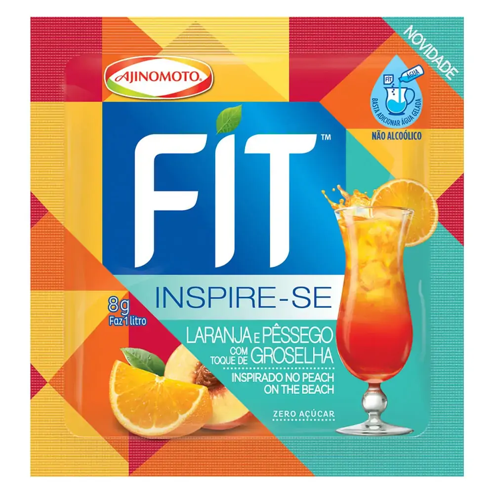 Refresco Po Fit Zero 8g Laranja/pessego/groselha