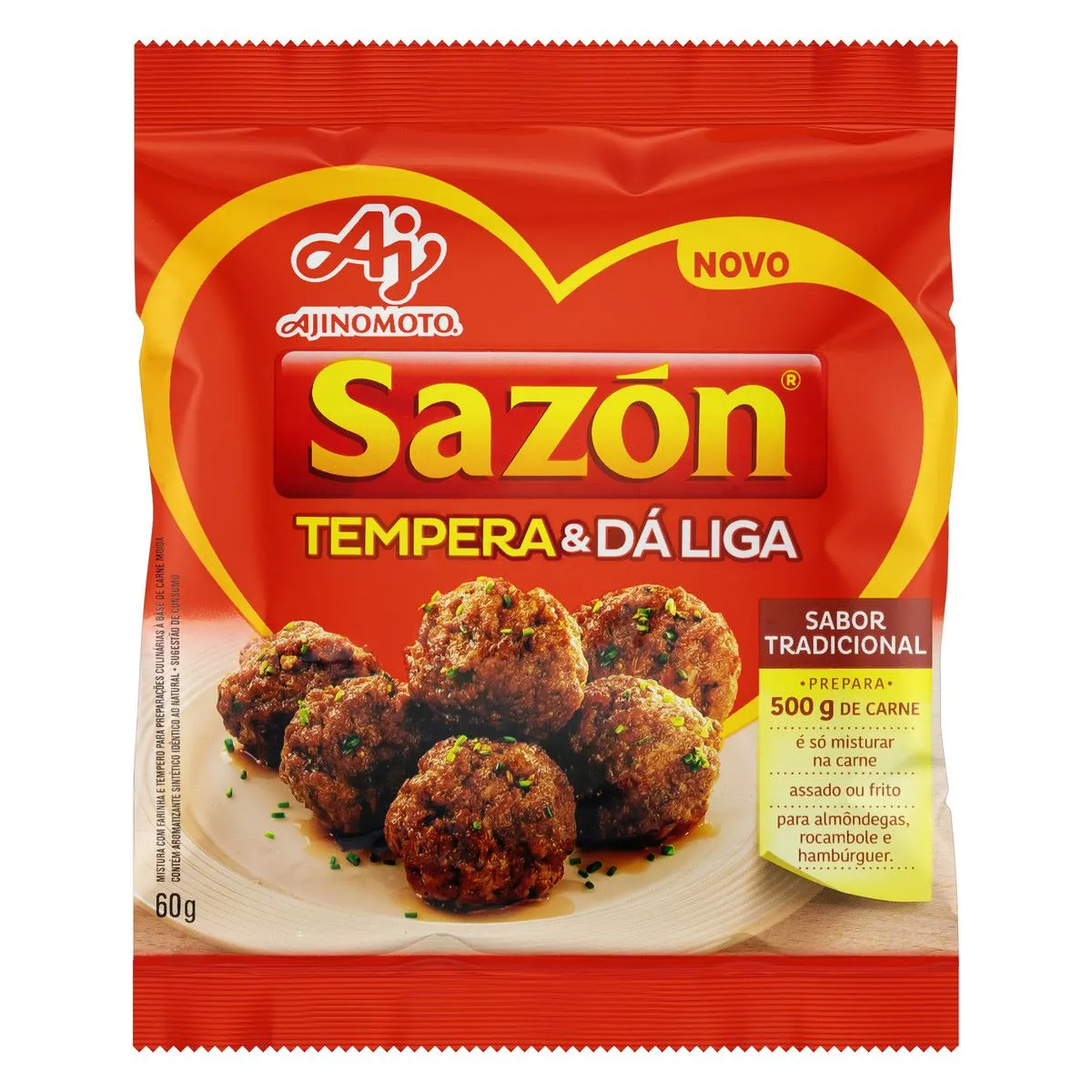Mistura para Almôndegas Sazón Tempera & Dá Liga Tradicional 60g