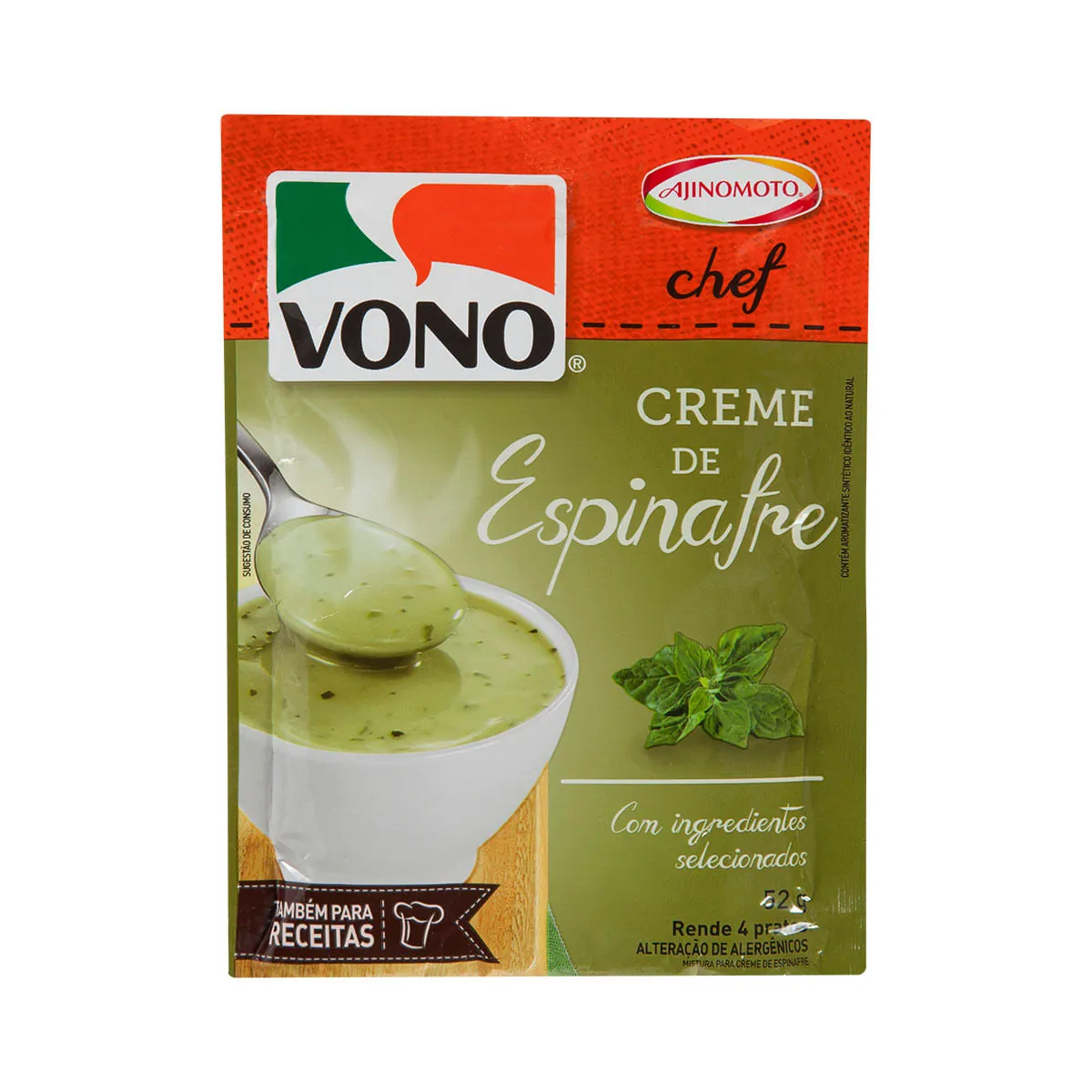 Creme Espinafre Vono Chef Pacote 52g