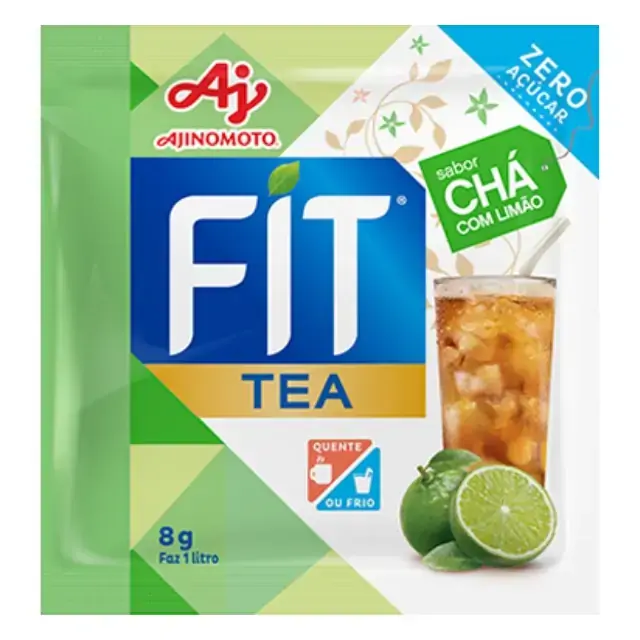 Refresco Em Pó Chá Com Limão Zero Açúcar Fit Tea Pacote 8g