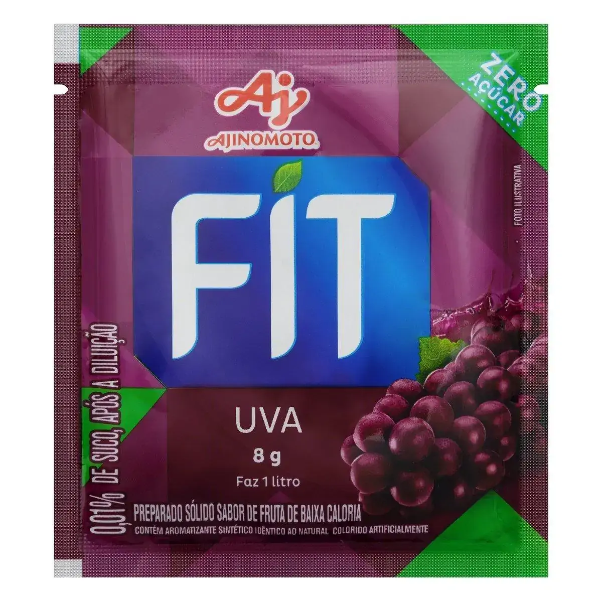 Refresco em pó Fit Uva 8g