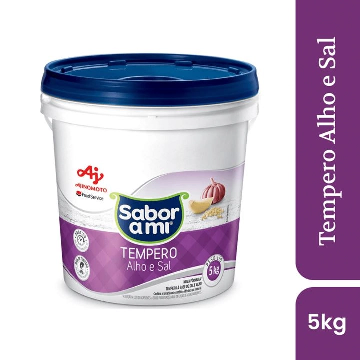 Tempero Alho E Sal Sabor A Mi Balde 5kg
