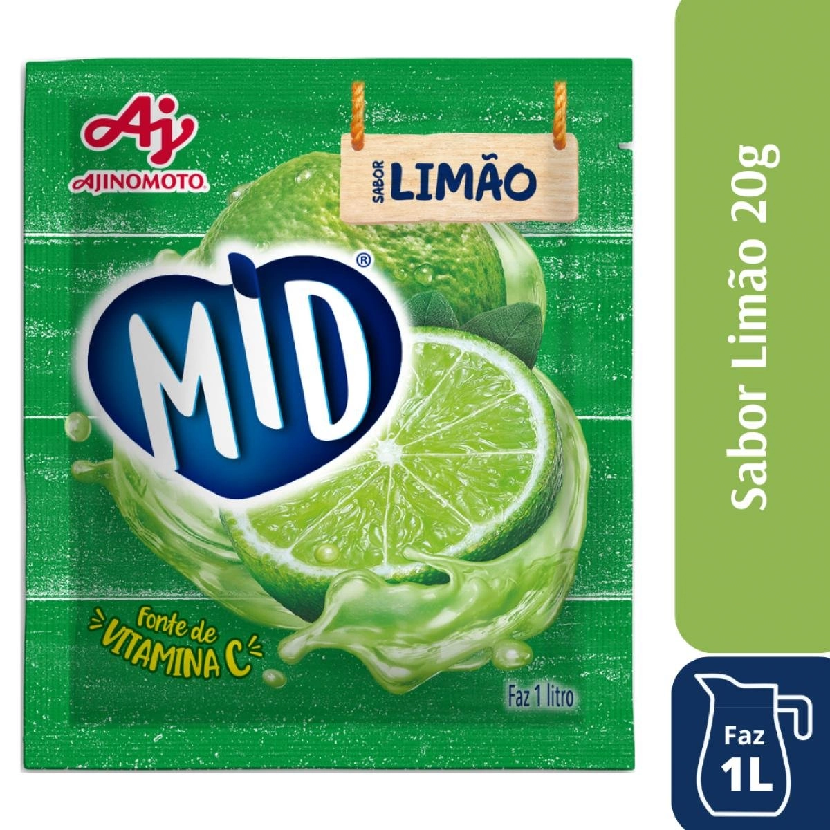 Refresco em Pó Limão Mid 20g