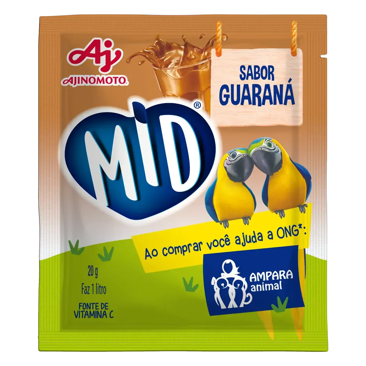 Refresco Em Pó Guaraná Mid Pacote 20g