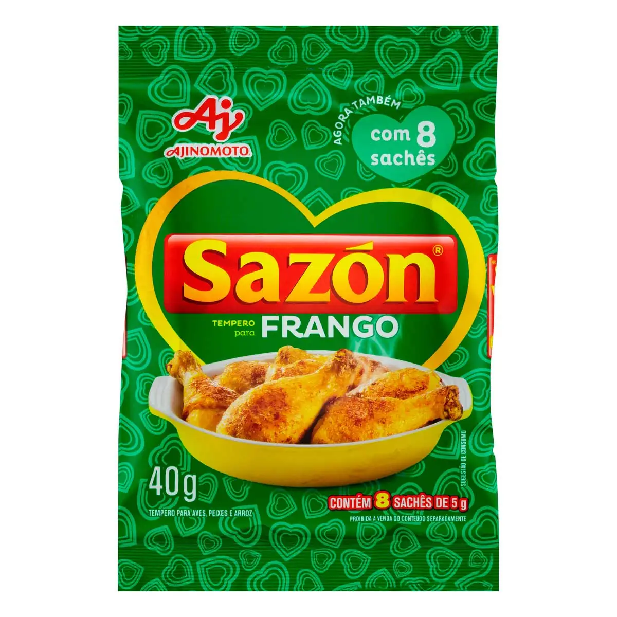 Tempero para Frango, Peixes e Arroz Sazón Pacote 40 g