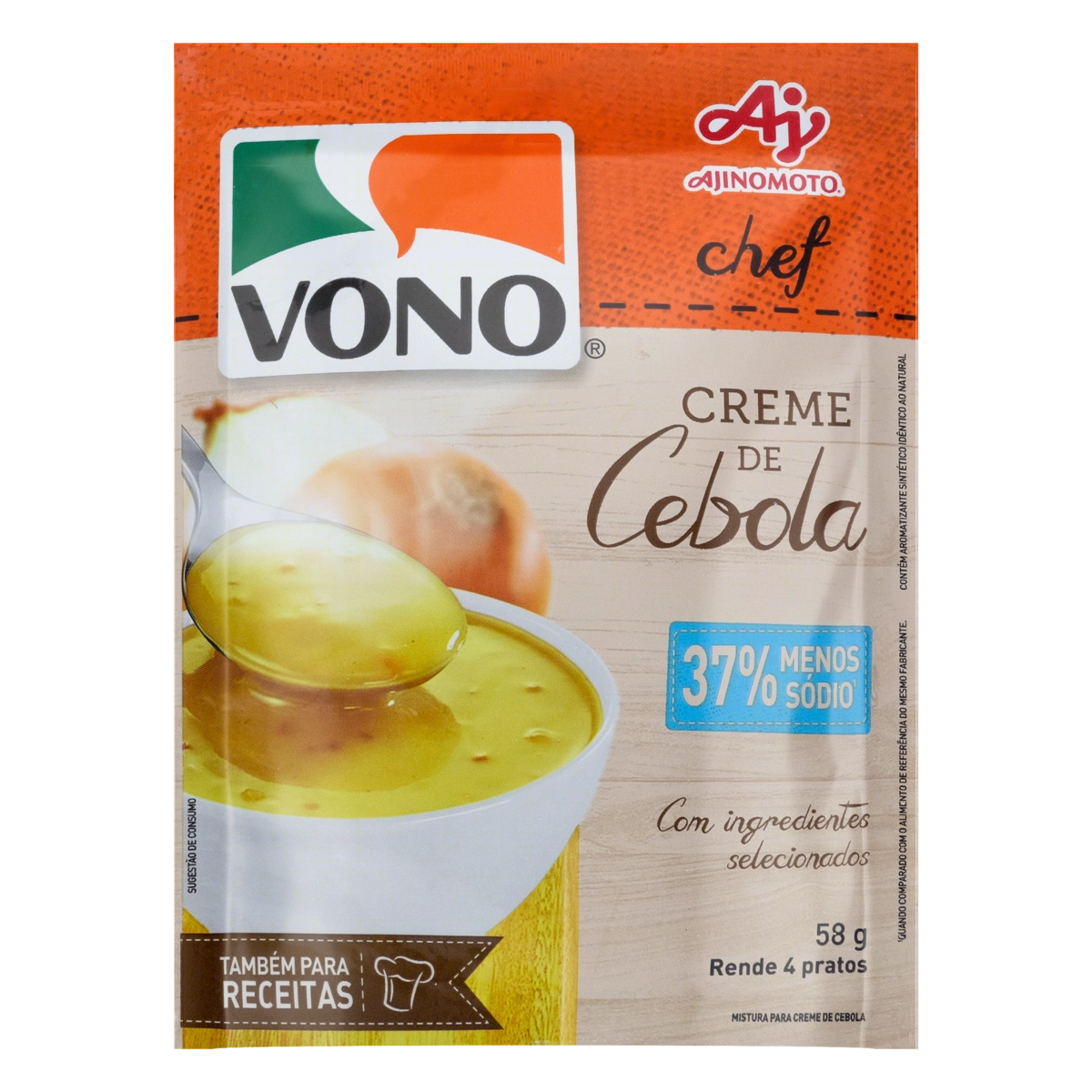 Sopa Vono Chef Creme Cebola Menos Sodio 58g
