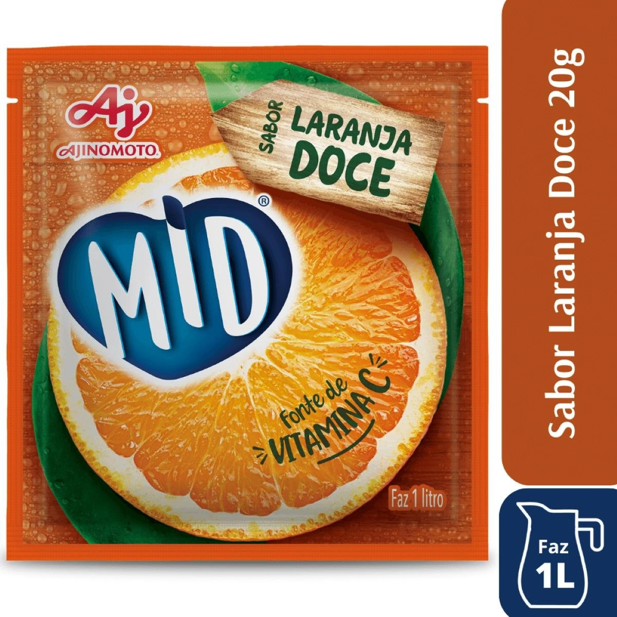 Refresco em Pó MID Laranja Doce 20g