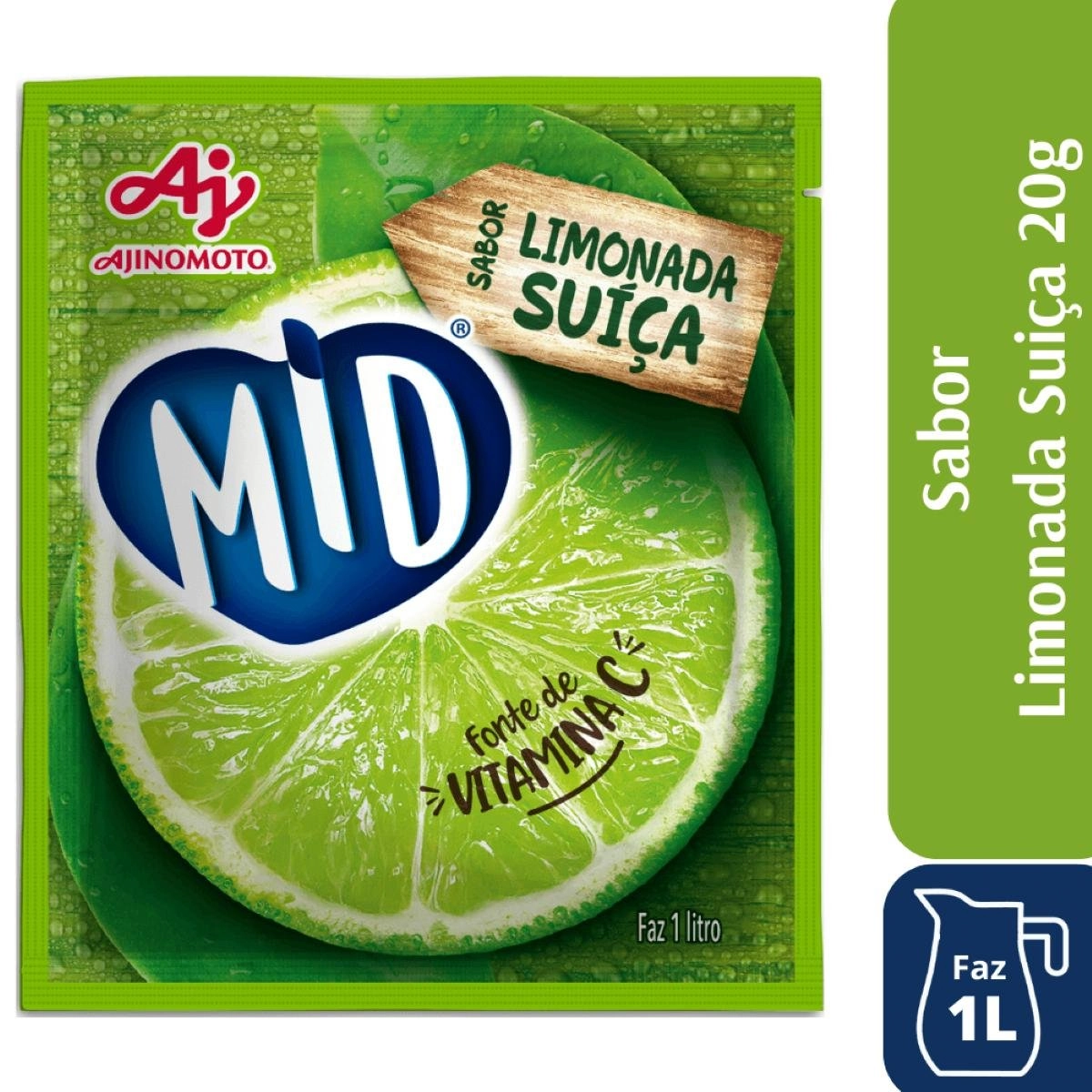 Refresco em Pó Limonada Mid 20g