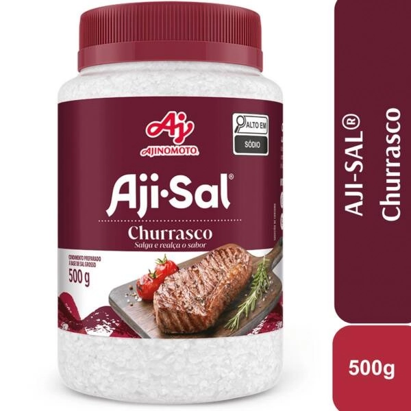 Sal Grosso Para Churrasco Aji Sal Pote 500g