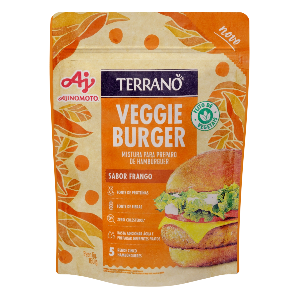 Mistura para Hambúrguer Vegetal Frango Terrano Veggie Burger Pouch 160g