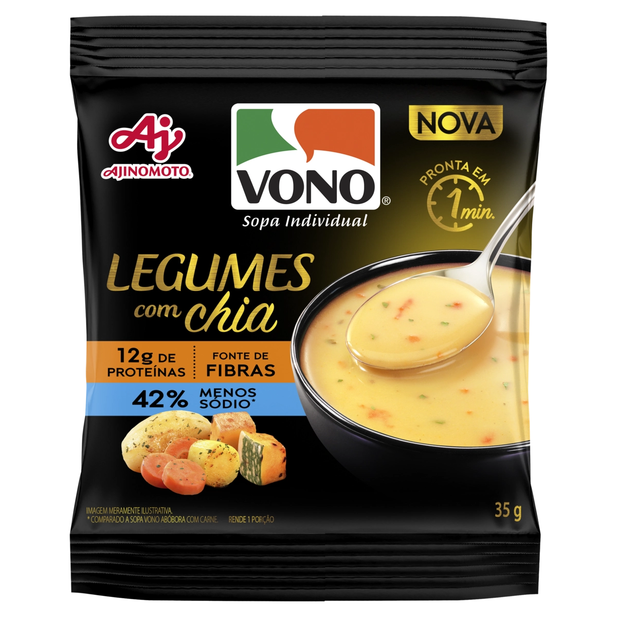 Sopa Vono 35gr Legumes C/chia