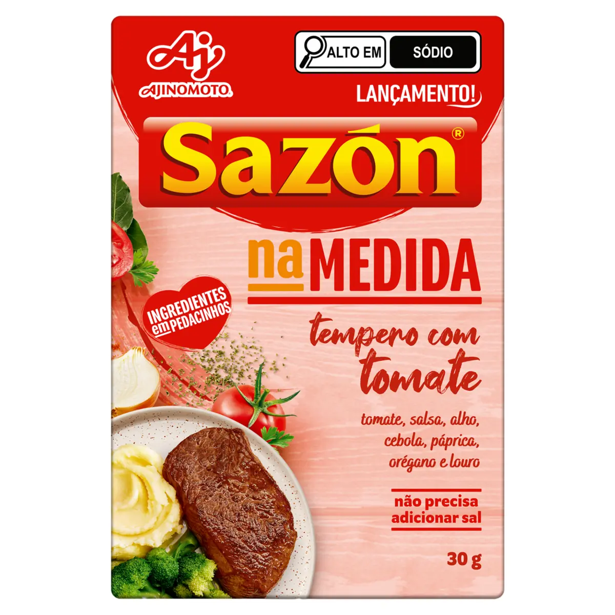 Tempero Com Tomate Sazón Na Medida Caixa 30g