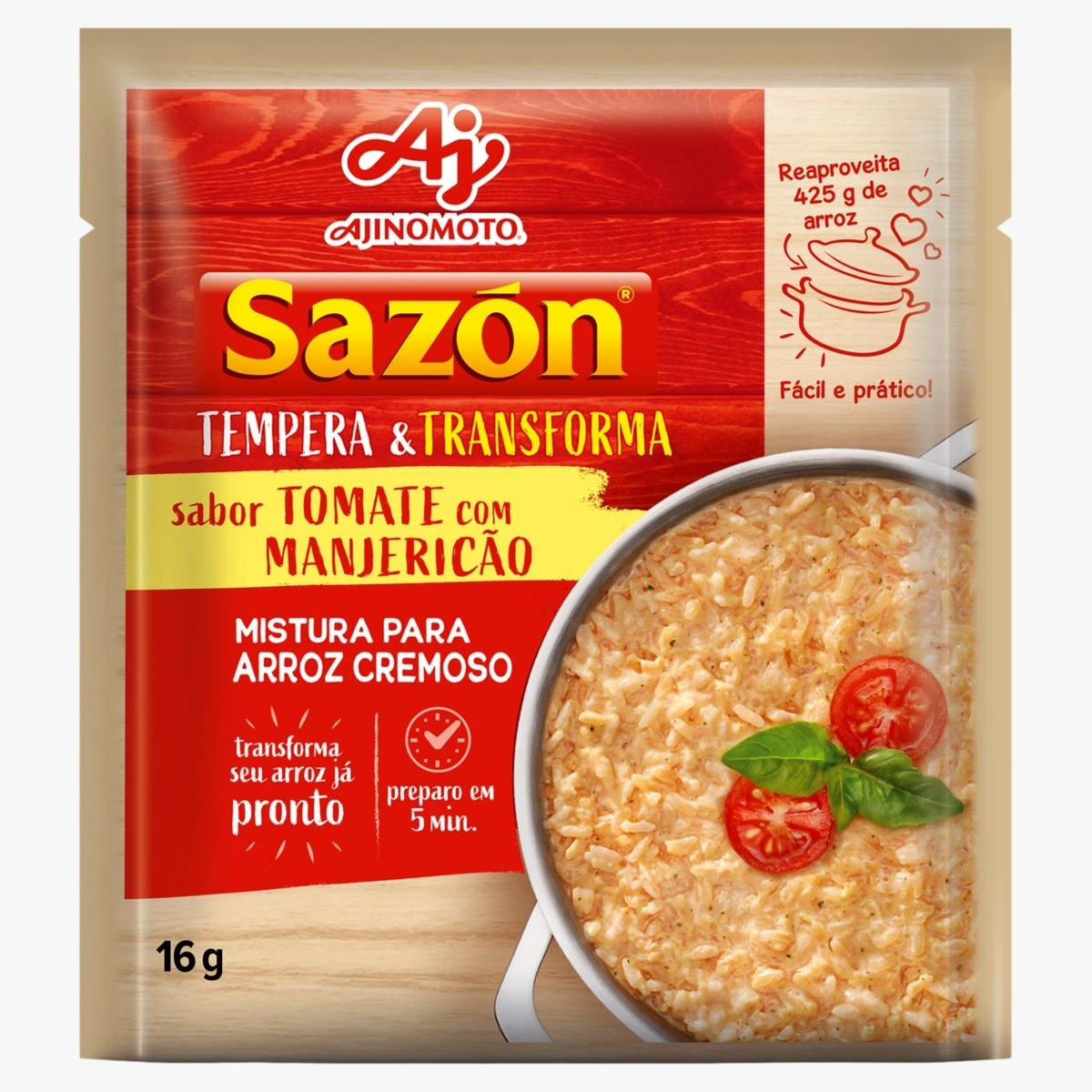 Tempero Sazon Tempera E Transforma 16g Toque Manjericao