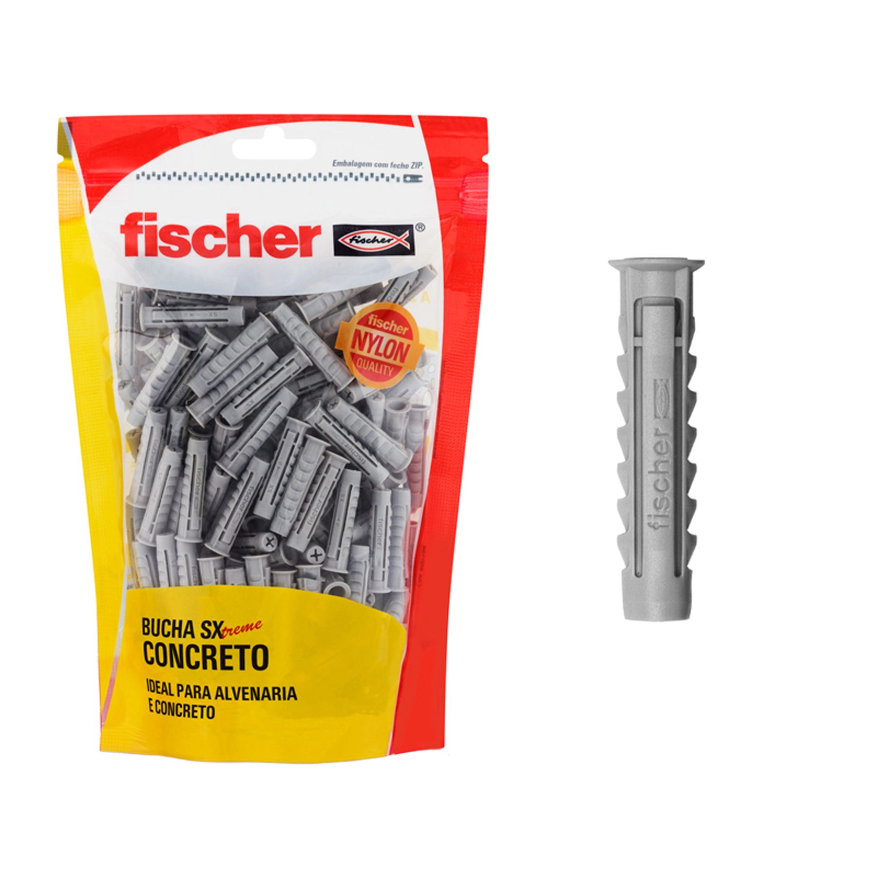 Bucha Nylon 10mm Alvenaria SX com 50 peças Fisher Price