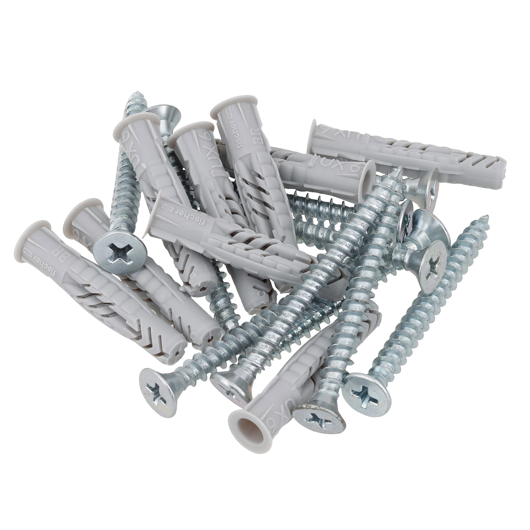 Bucha Nylon 6mm Universal UX com Parafuso 10 peças Fischer
