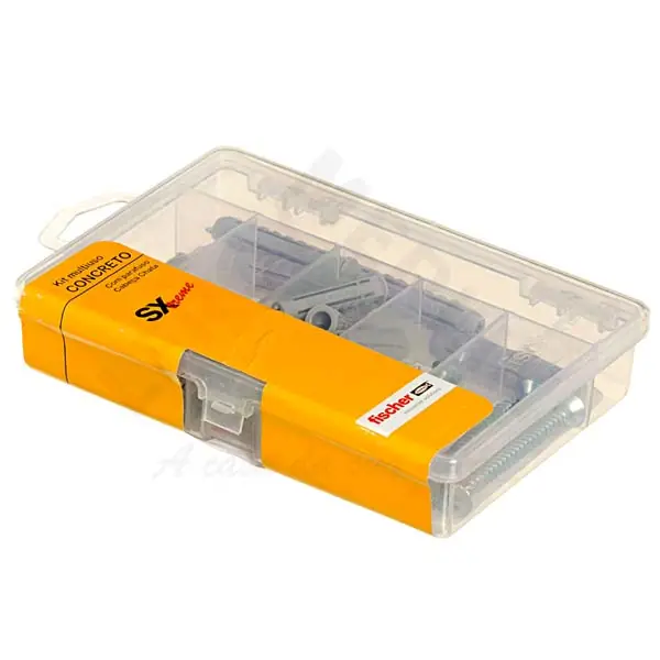 Kit Bucha e Parafuso Nylon para Alvenaria Tamanhos Diversos SX 35 unidades