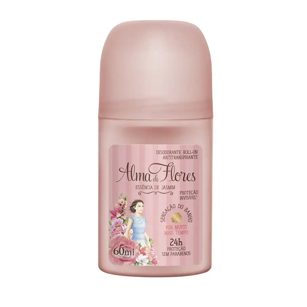 Desodorante Alma Flores Roll On Feminino Jasmim