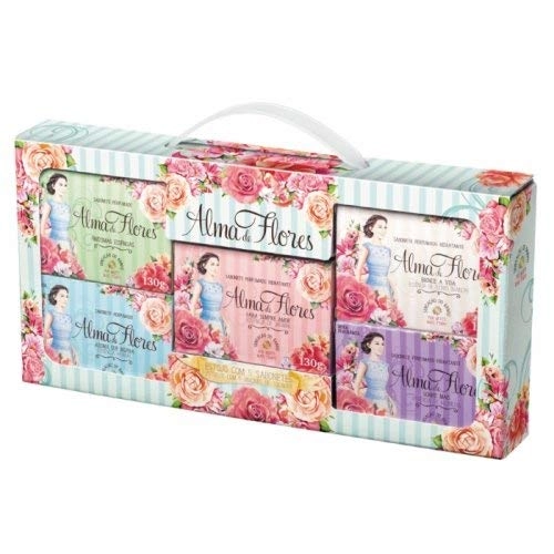 Estojo Sabonete Alma De Flores 650g C/5 Unidades