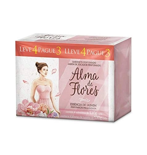 Alma De Flores Sab 130g Jasmim L4p3