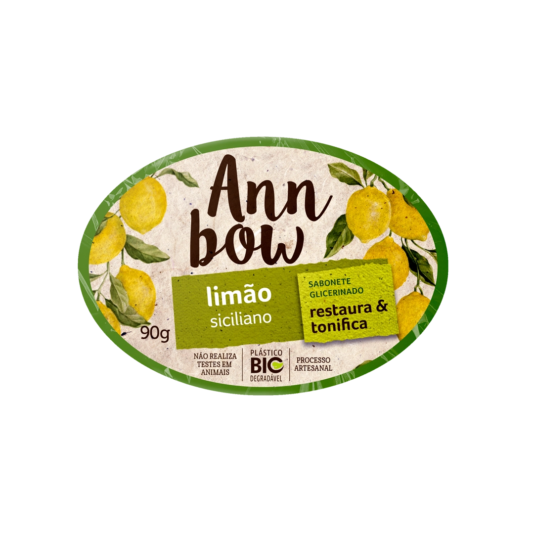 Sabonete Barra Glicerinado Limão Siciliano Ann Bow 90g