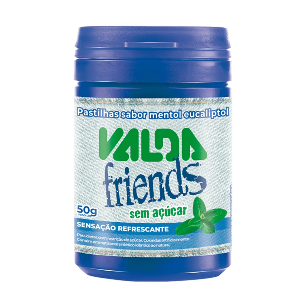 PASTILHA VALDA FRIENDS SEM AÇÚCAR 50G
