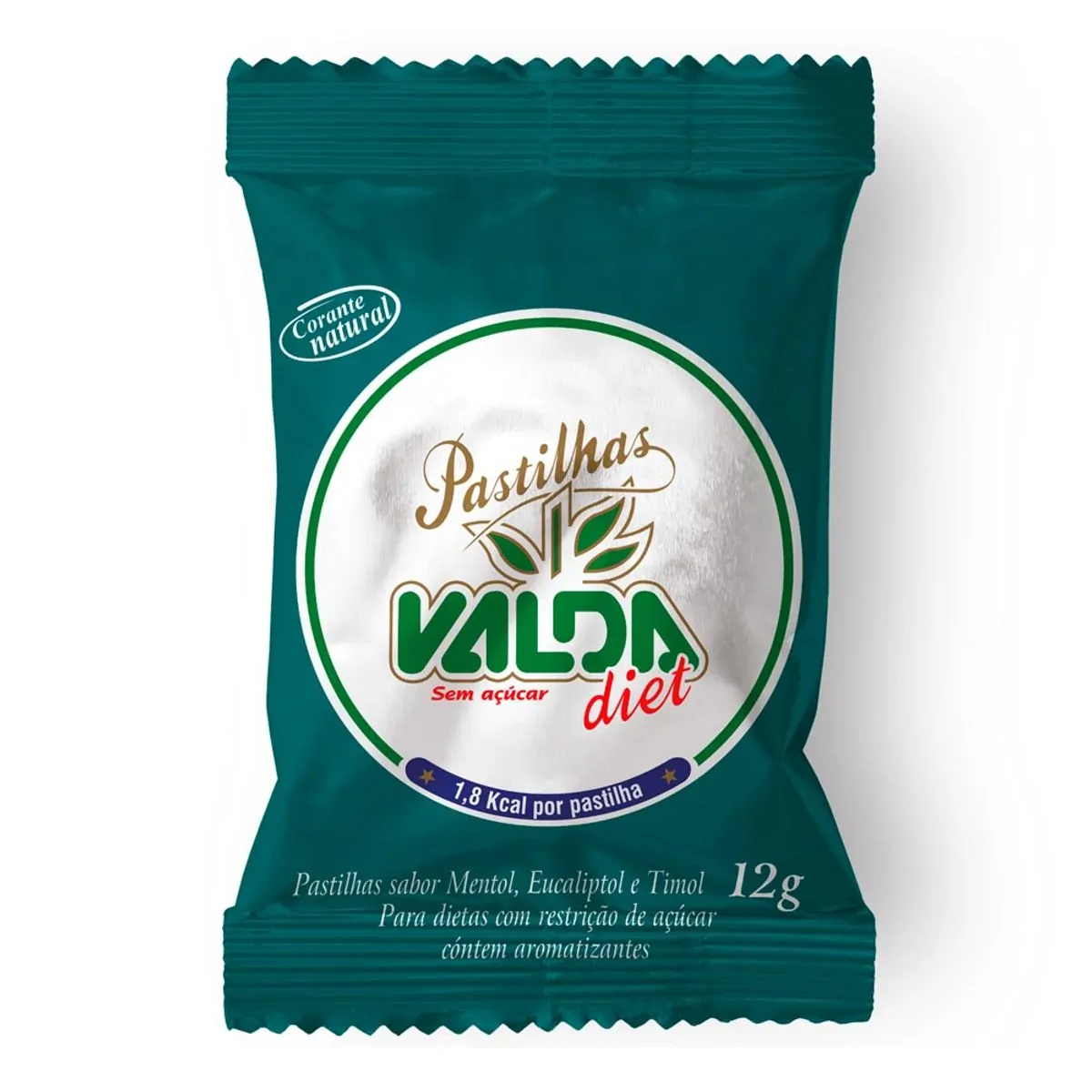 Pastilhas Mentol, Eucaliptol E Timol Zero Açúcar Valda Pacote 12g