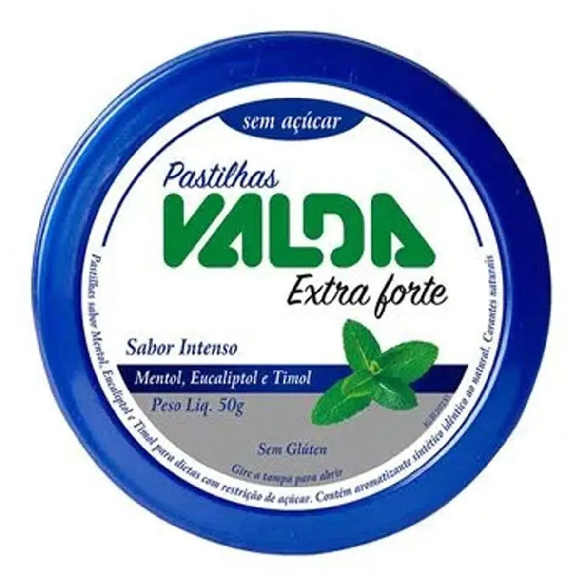 Pastilhas Valda Extra Forte 50g Lata