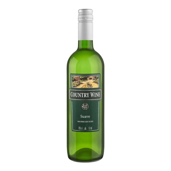 Vinho Brasileiro Branco de Mesa Suave COUNTRY WINE Garrafa 750ml