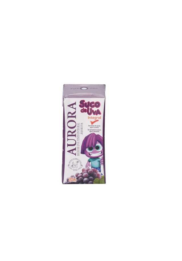 Suco Integral Uva Tinto Aurora Caixa 200ml