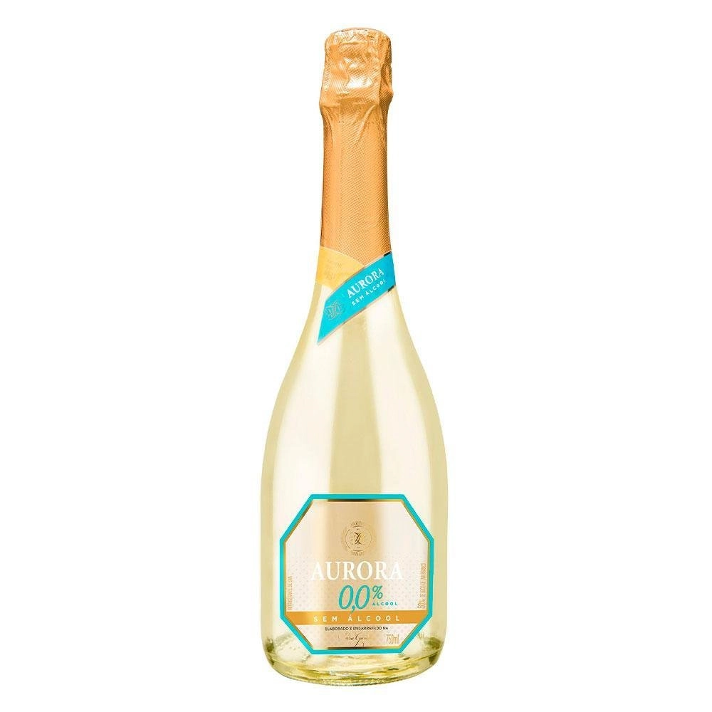 Espumante Brasileiro Branco Zero álcool Aurora Serra Gaúcha Garrafa 750ml