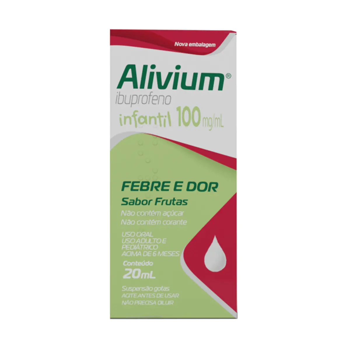 Analgésico e Anti-inflamatório Alivium 100mg/ml em Gotas 20ml