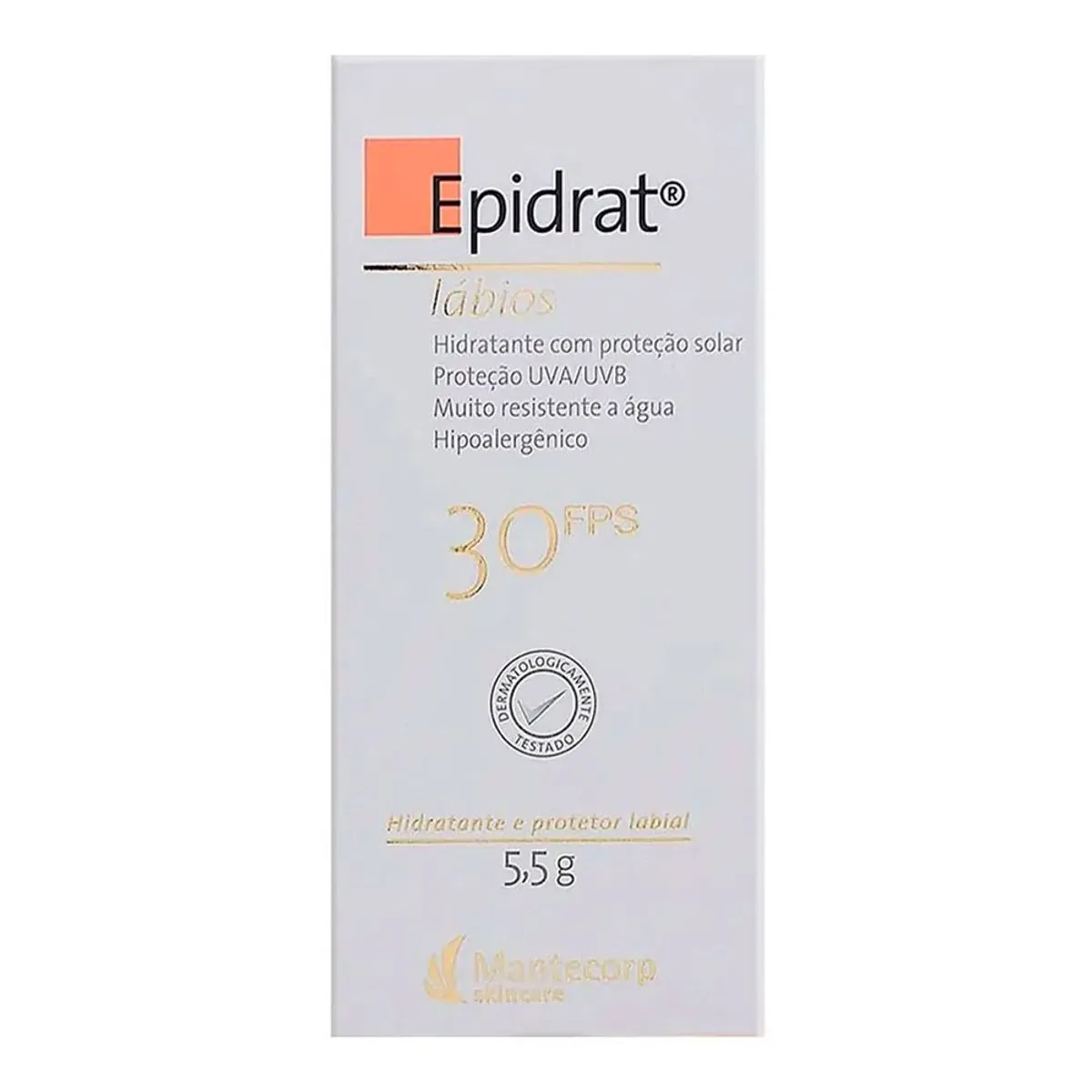 Protetor para Lábios EPIDRAT Hipoalergênico Fator 30 5,5g