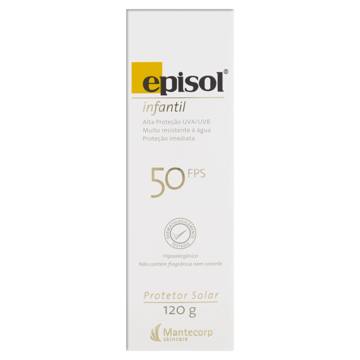 Protetor Solar Infantil Fps 50 Sem Fragrância Mantecorp Skincare Episol Caixa 120g