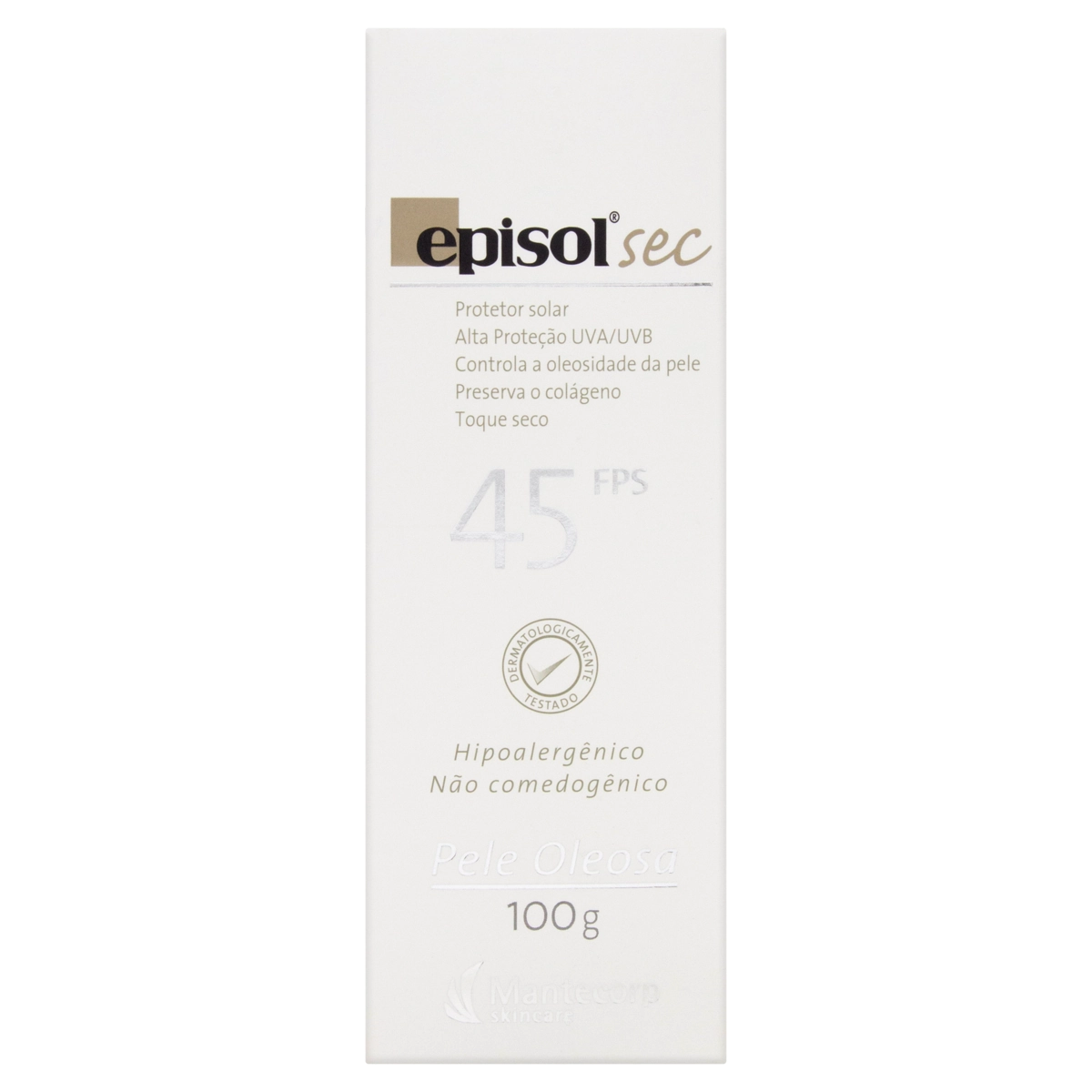 Protetor Solar Fps 45 Sem Fragrância Mantecorp Skincare Episol Sec Caixa 100g