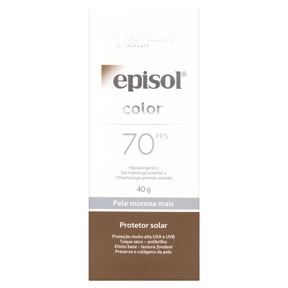 Protetor Solar Episol Color Pele Morena Mais FPS70 40g