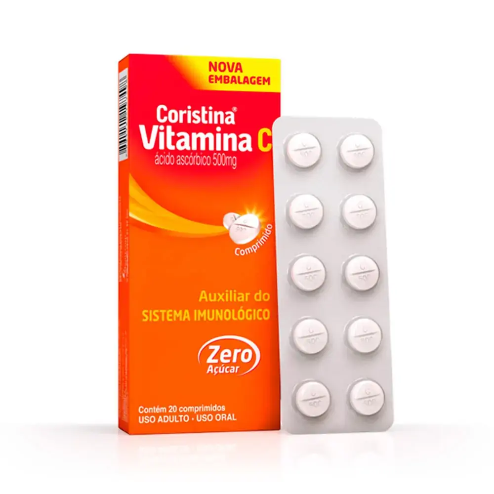 Coristina Vit C 500 Mg 20 Comprimidos Mantecorp Similar