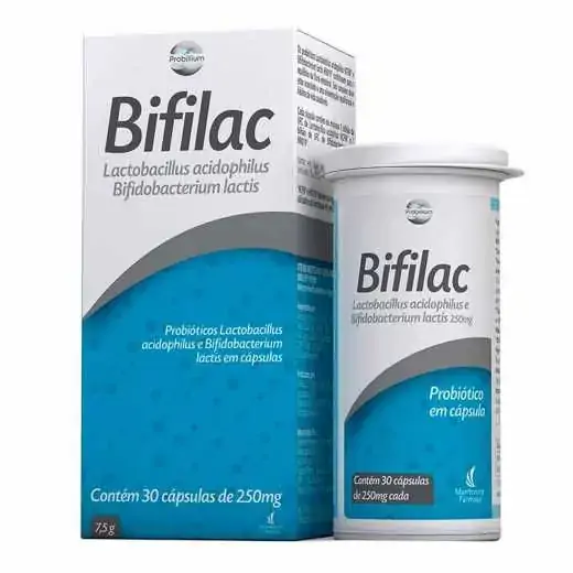 Bifilac 250mg Mantecorp Farmasa Caixa 7,5g 30 Cápsulas