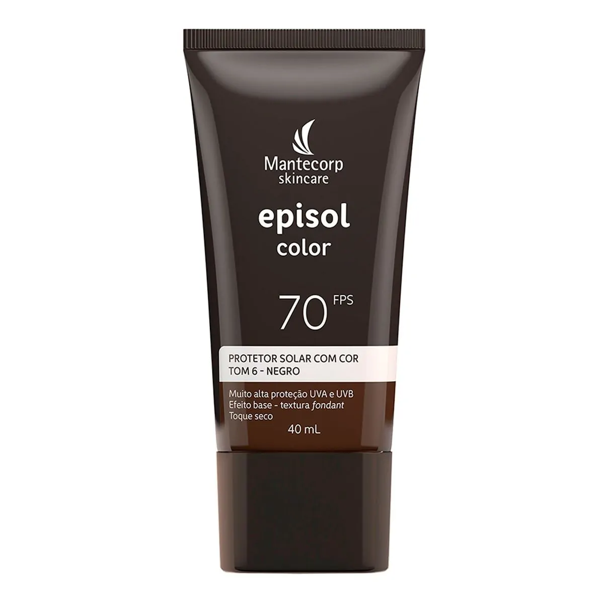 Protetor Solar Facial Episol FPS 70 Color Tom 6 Negro 40g