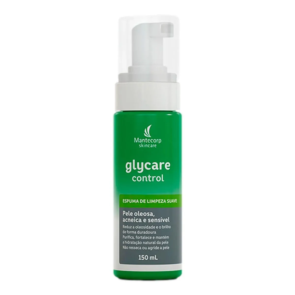 Espuma De Limpeza Suave Mantecorp Skincare Glycare Control Frasco 150ml