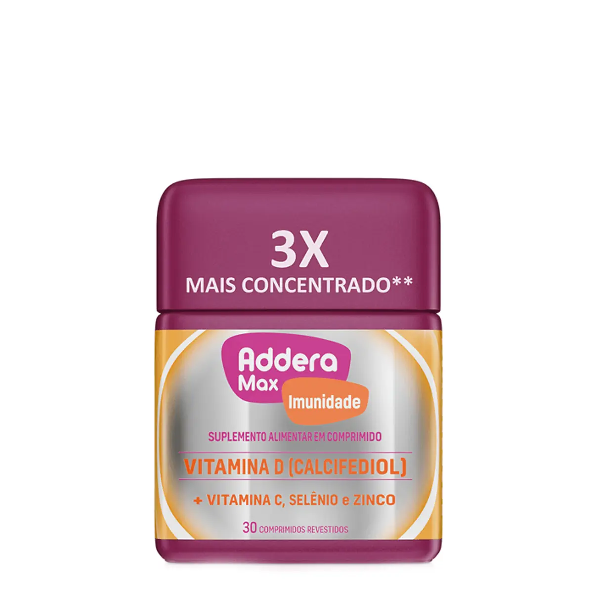 Addera Max Imunidade Mantecorp Farmasa Frasco 26g 30 Comprimidos Revestidos